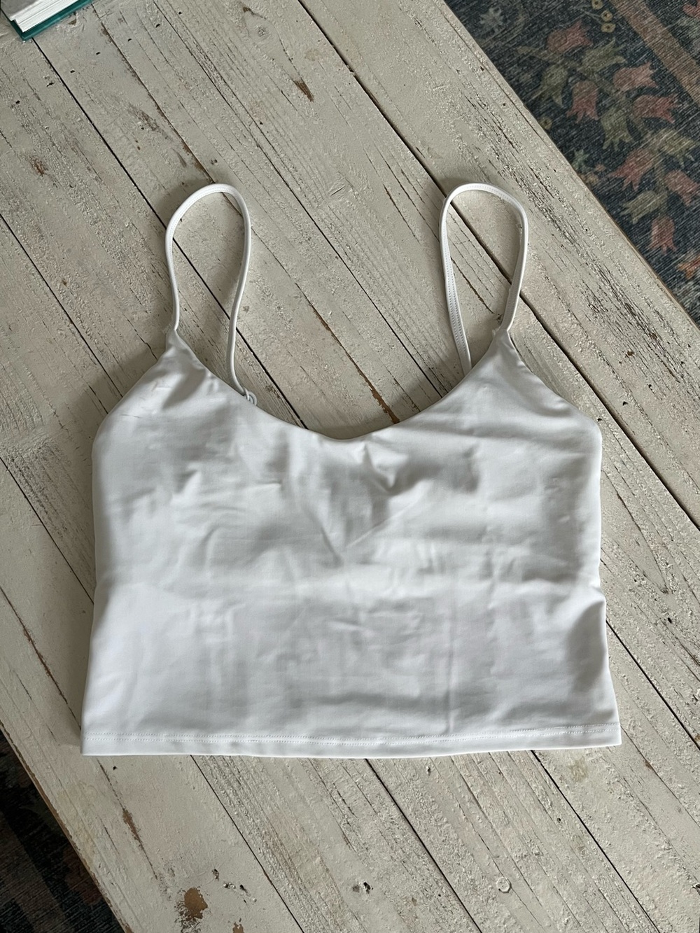 Body Glove White Cropped Swim Tank with Mesh Self Bra